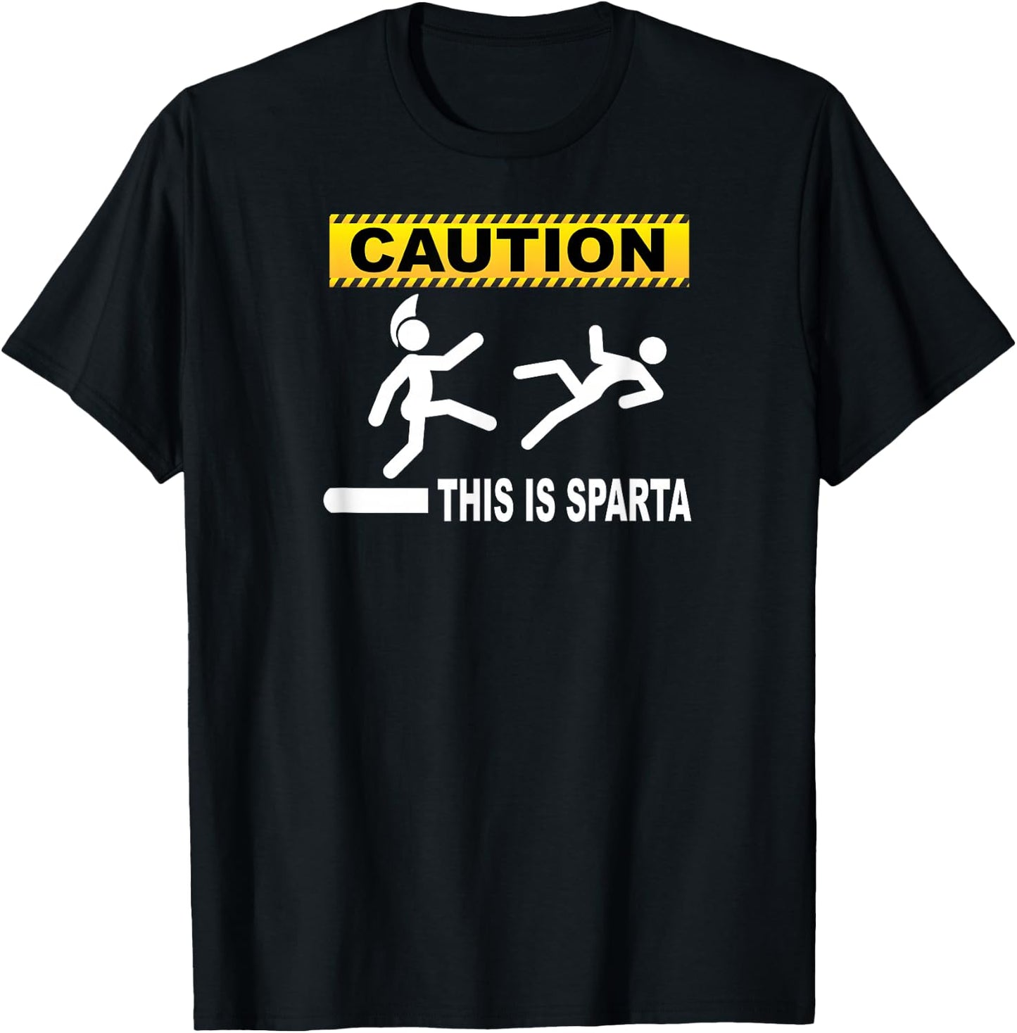 Caution This Is Sparta - Humorous T Shirt T-Shirt - T-Shirt | Black