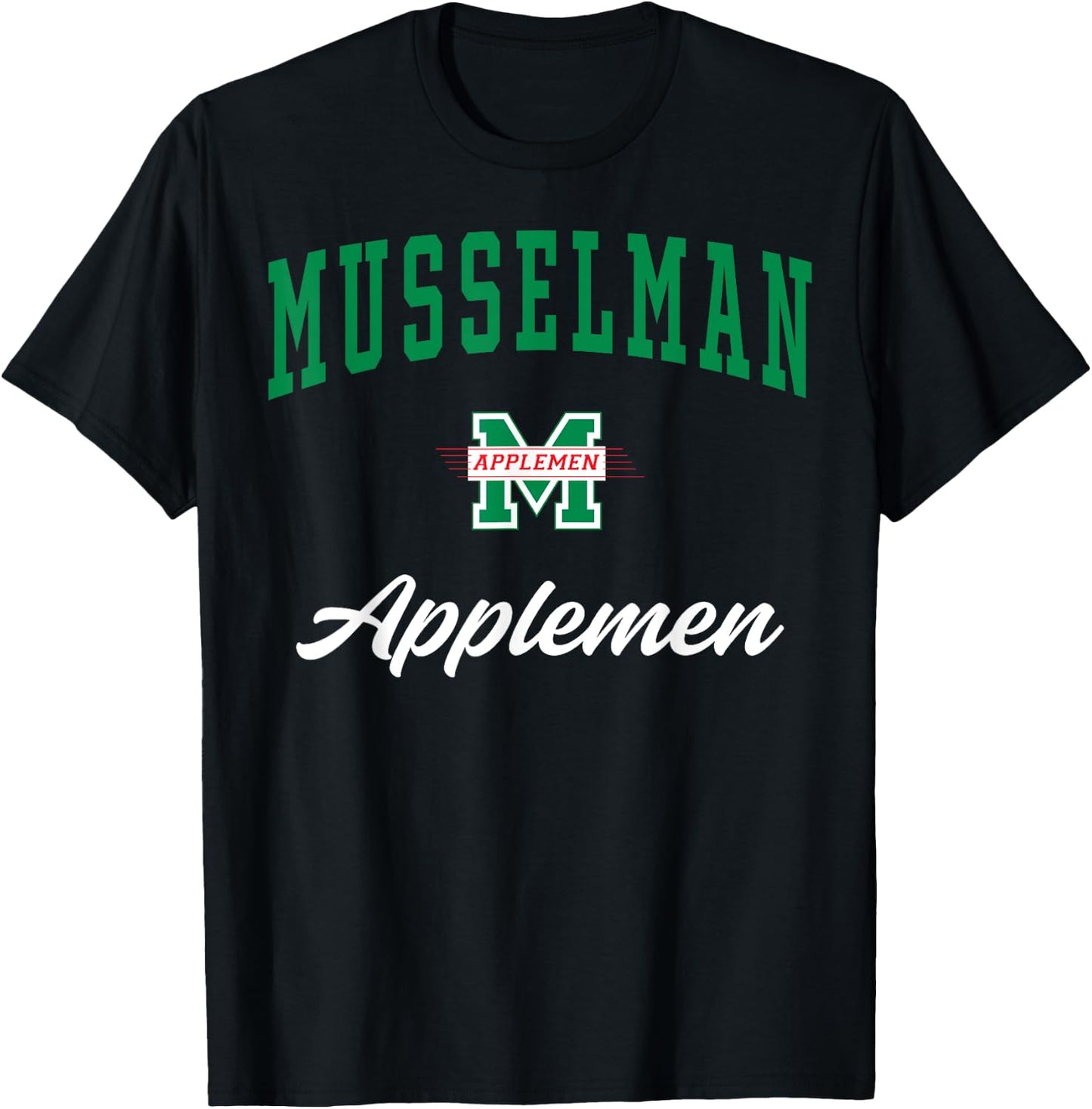 Musselman High School Applemen C3 T-Shirt - T-Shirt | Black