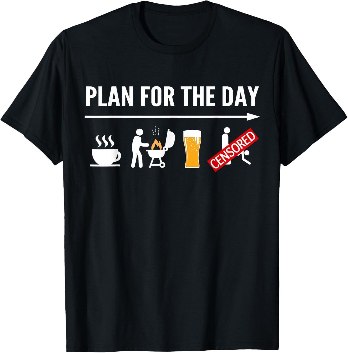 Funny BBQ Shirts Coffee, Grilling, Beer Adult Humor T-Shirt - T-Shirt | Black