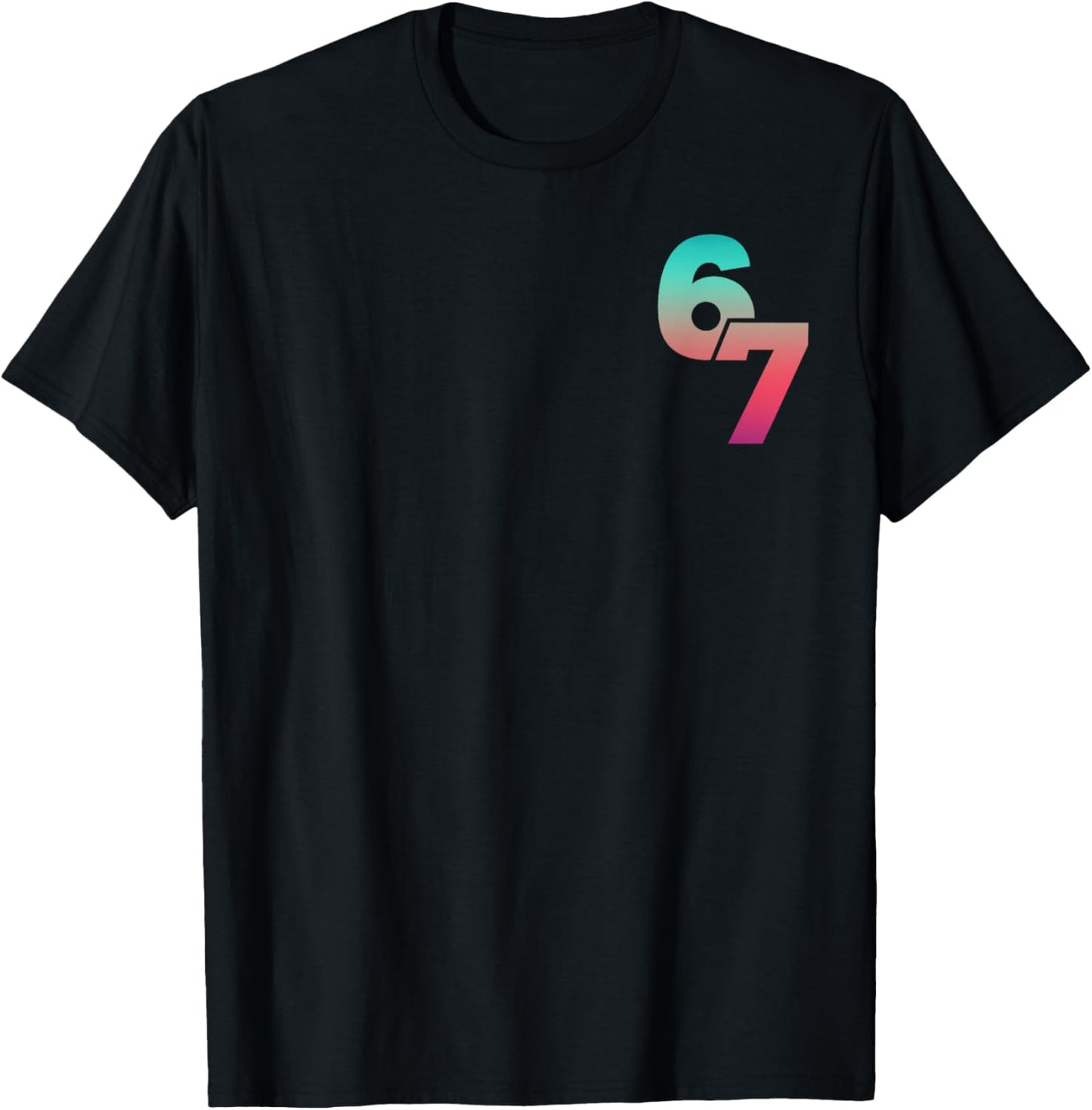 6 7 Graphic Six Seven Vintage 67 Girls Boys Kids T-Shirt - T-Shirt | Black