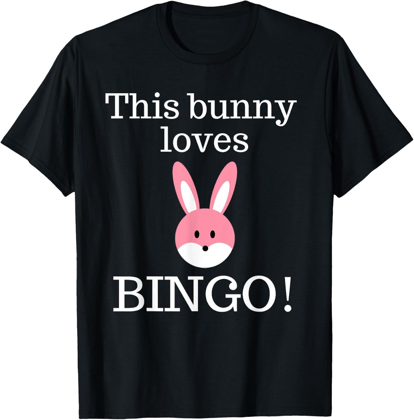 Bingo Game Night This Bunny Loves Bingo T-Shirt - T-Shirt | Black