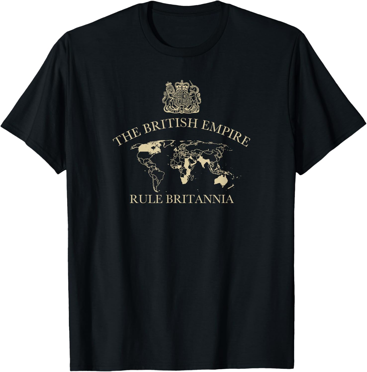 The British Empire map with coat of arms, heritage T-Shirt - T-Shirt | Black
