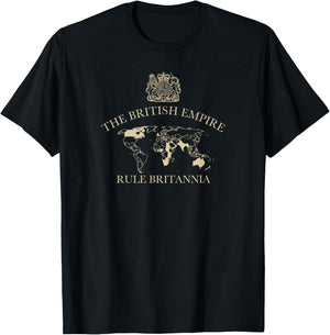 The British Empire map with coat of arms, heritage T-Shirt - T-Shirt | Black