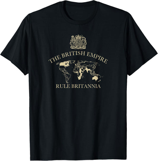 The British Empire map with coat of arms, heritage T-Shirt - T-Shirt | Black