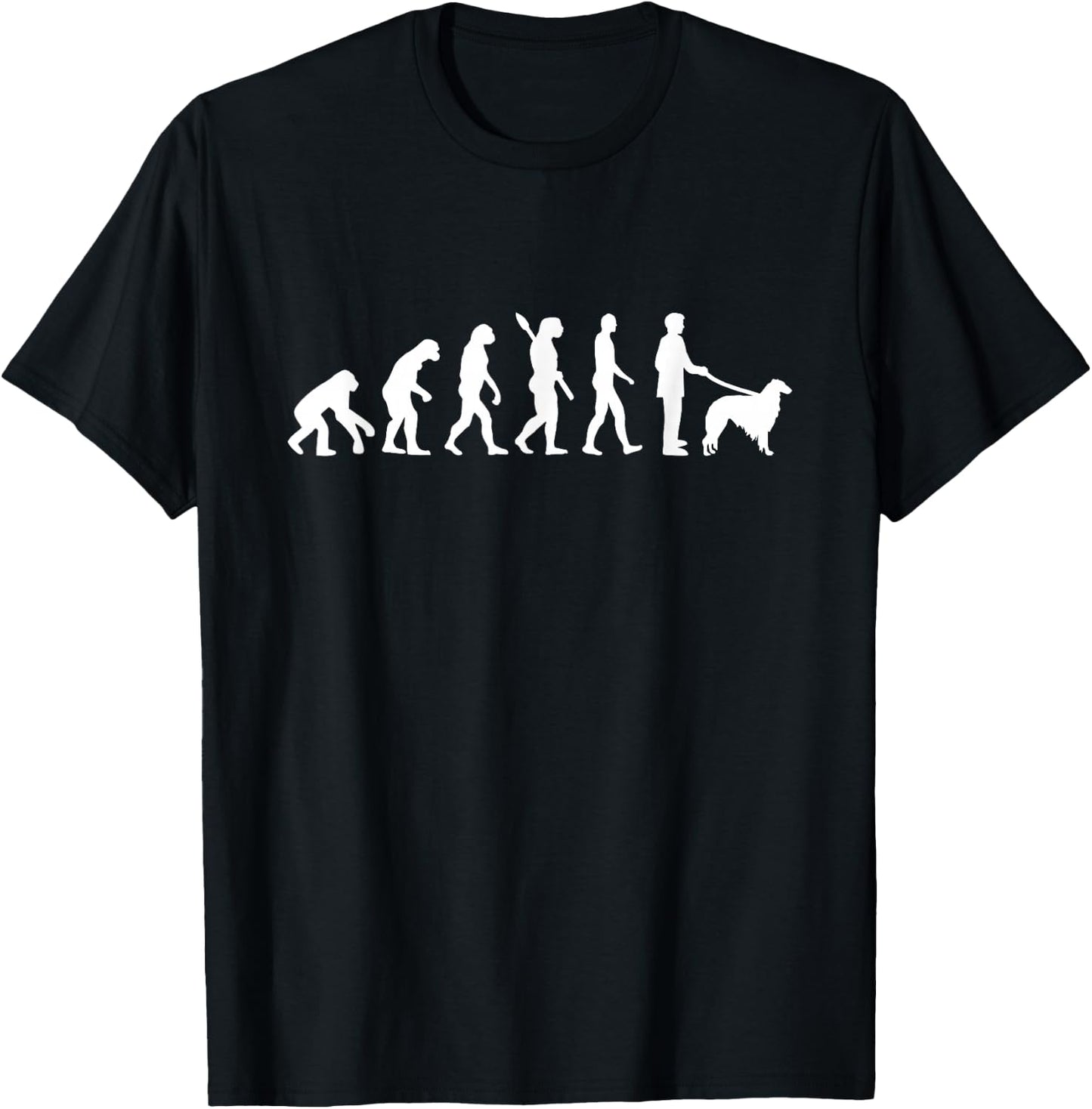 Borzoi evolution T-Shirt - T-Shirt | Black