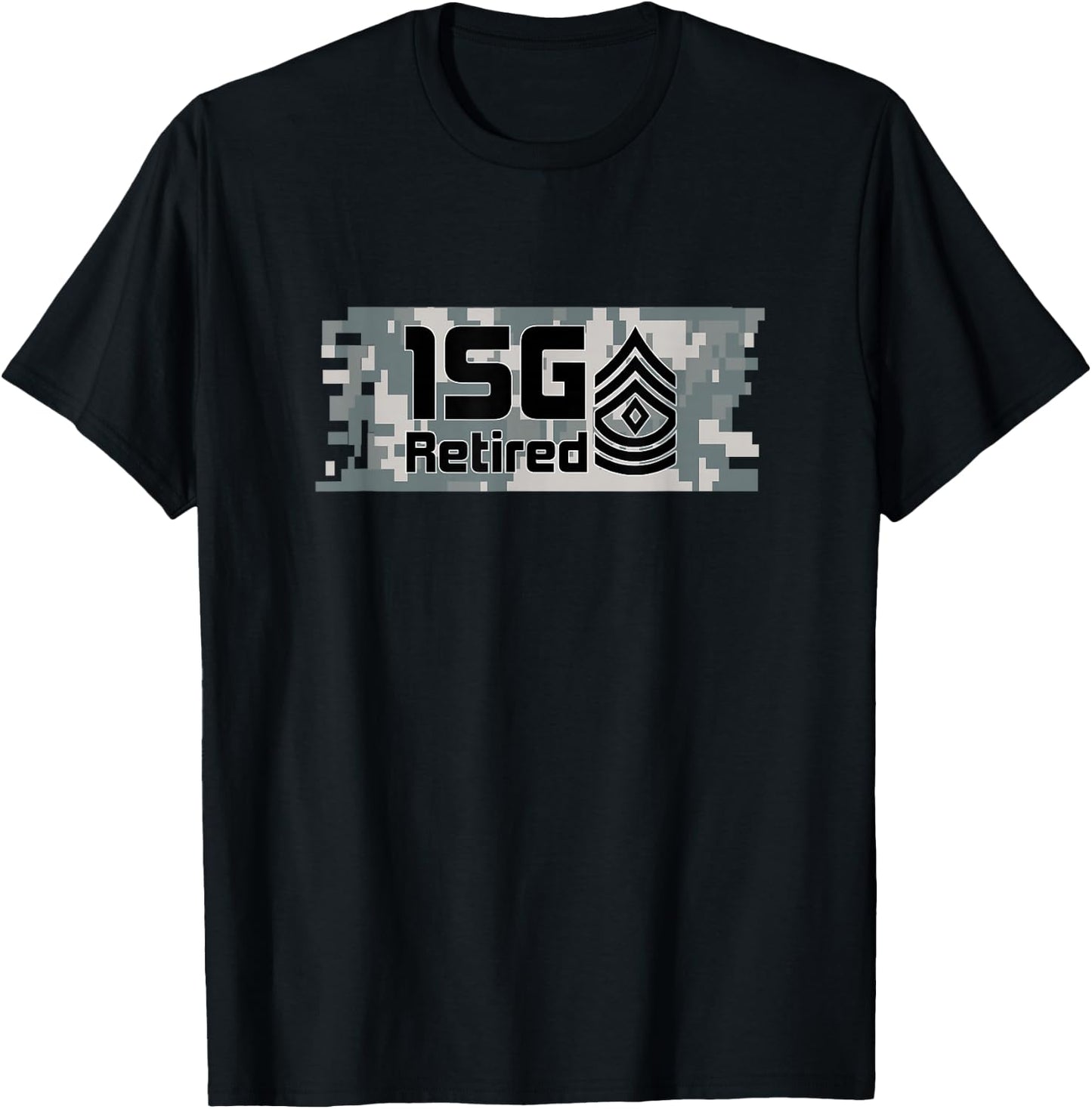 Camouflage First Sergeant (1SG) Retired T-Shirt - T-Shirt | Black
