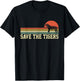 Vintage Save The Tigers T Shirt Gift Tigers Lovers T-Shirt - T-Shirt | Black