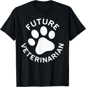 Future Veterinarian Student Doctor Animal Lover Gift T-Shirt - T-Shirt | Black