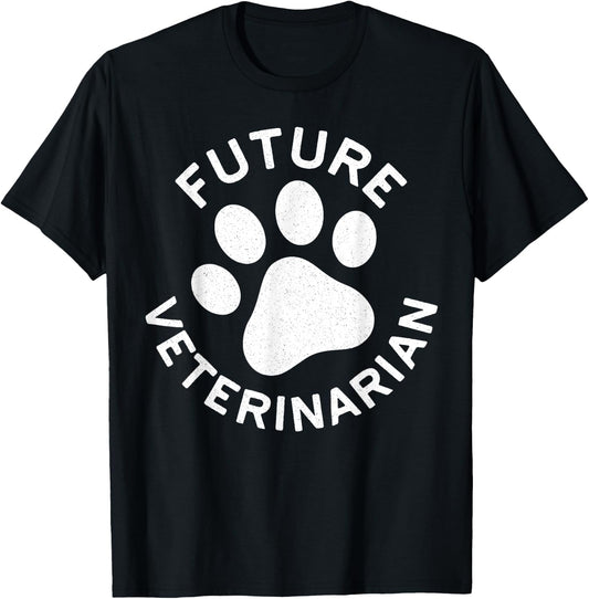 Future Veterinarian Student Doctor Animal Lover Gift T-Shirt - T-Shirt | Black