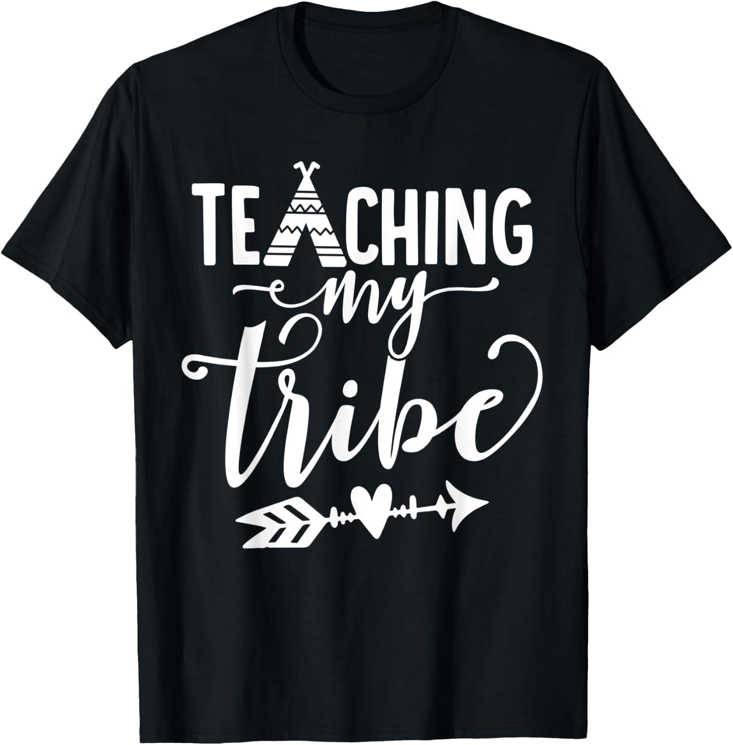 Teaching My Tribe Teacher School Gift Men Women T-Shirt - T-Shirt | Black