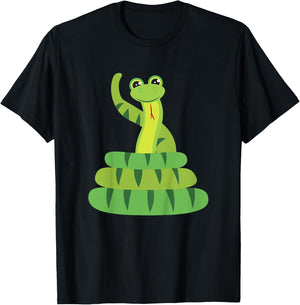 Funny Boa Constrictor Python Reptile Snake Boys Girls T-Shirt - T-Shirt | Black