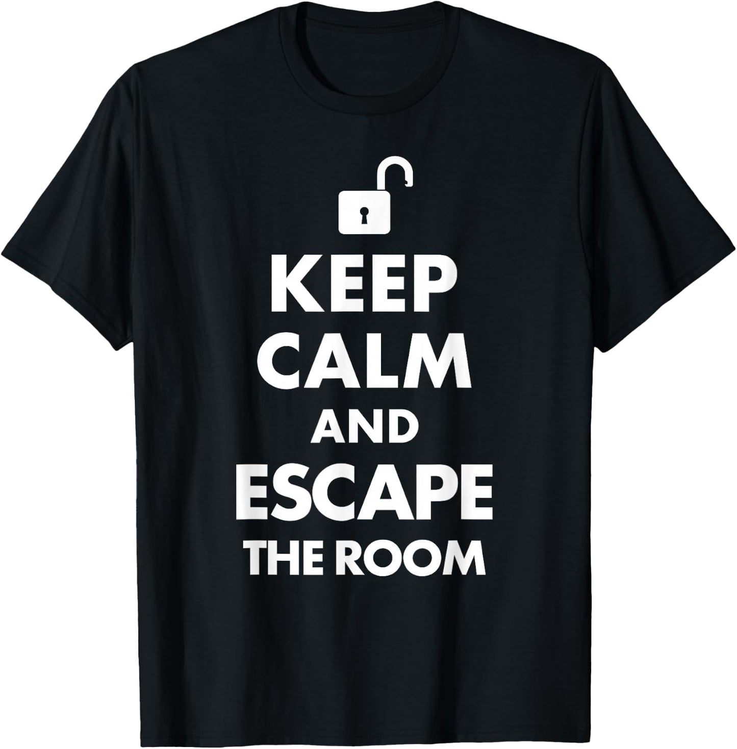 Keep Calm and Escape the Room T-Shirt - T-Shirt | Black