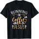 Running on Coffee and Jesus Fun Sport Christian T-Shirt - T-Shirt | Black
