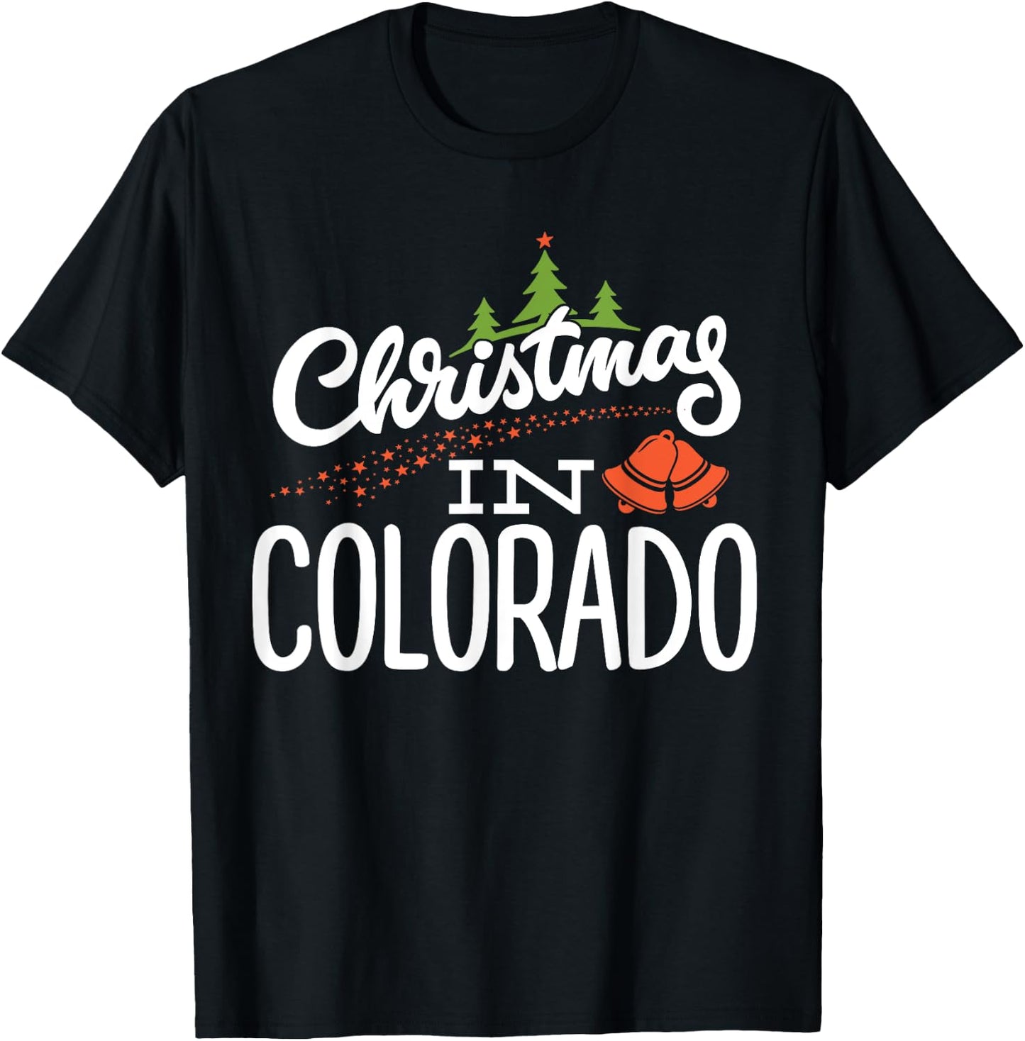 Christmas In Colorado Matching Family Proud State T-Shirt - T-Shirt | Black
