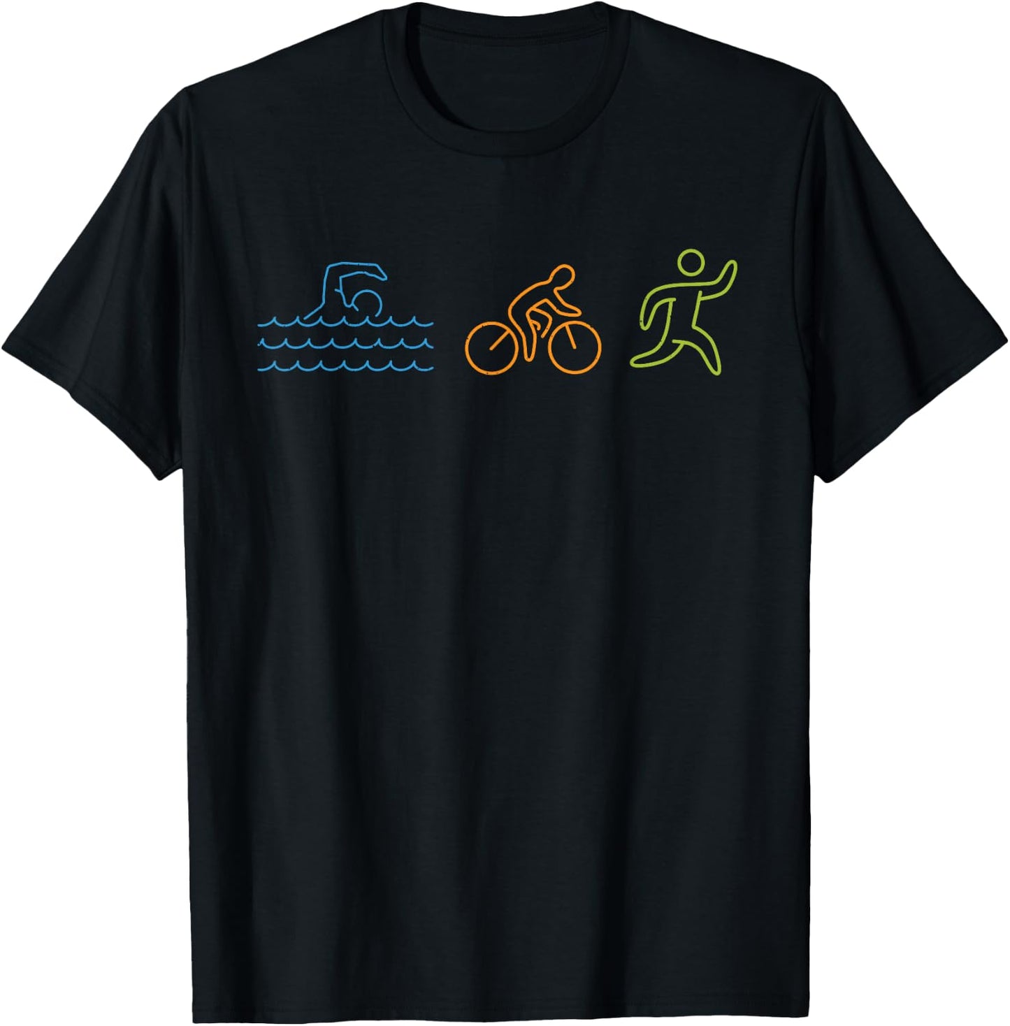 Triathlete Triathlon Swim Bike Run T-Shirt - T-Shirt | Black