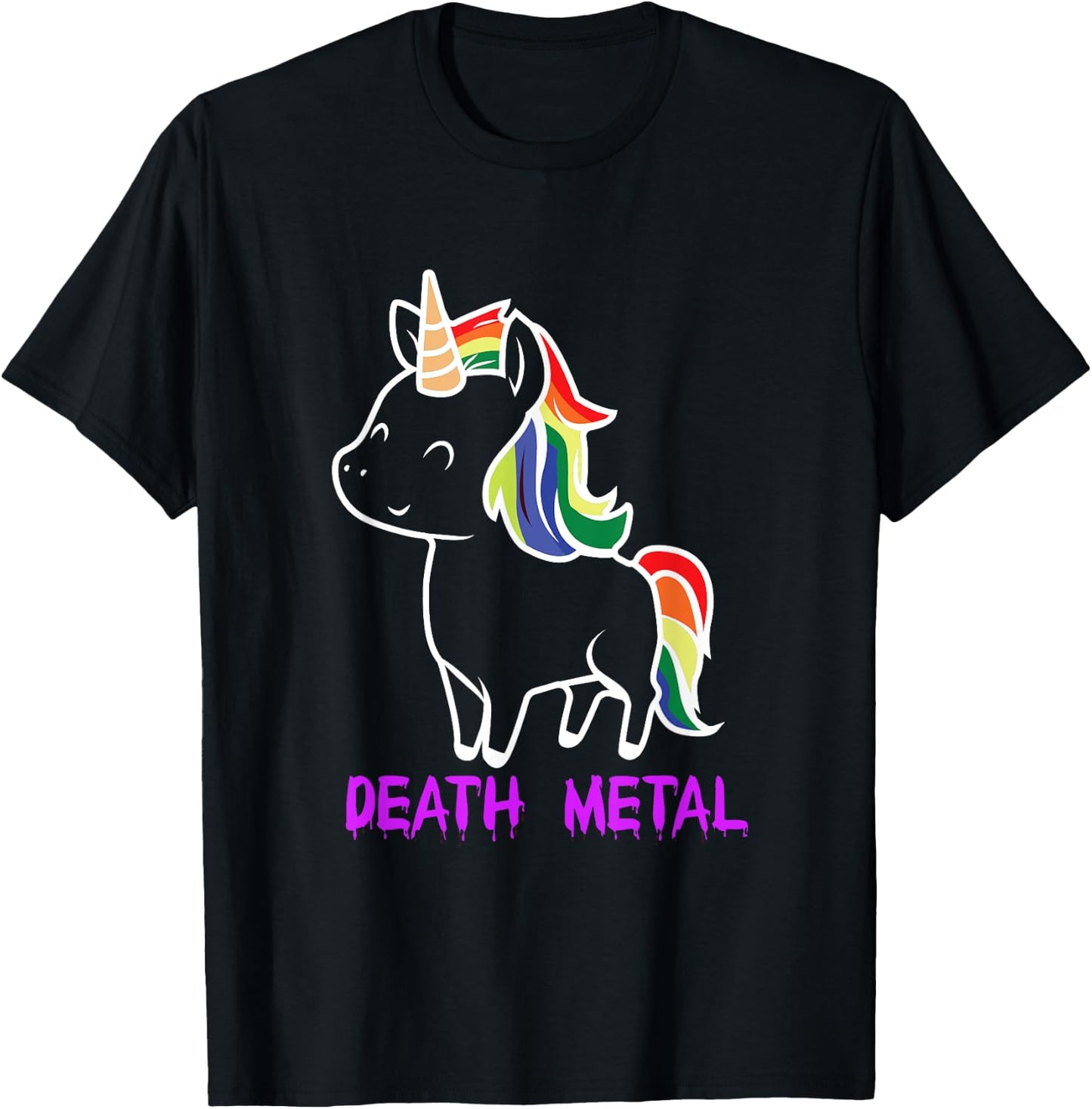 Death Metal Unicorn Music Festival Metalhead T-Shirt - T-Shirt | Black