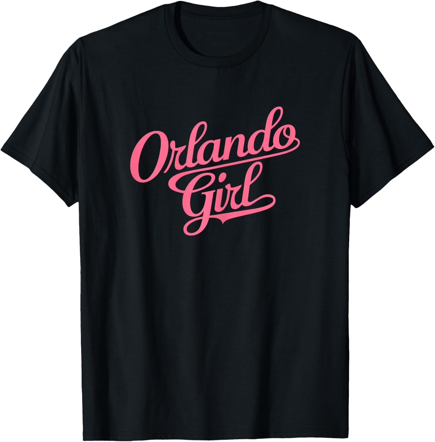 Orlando Girl Florida Retro Pink Miami Tampa Woman 407 Beach T-Shirt - T-Shirt | Black