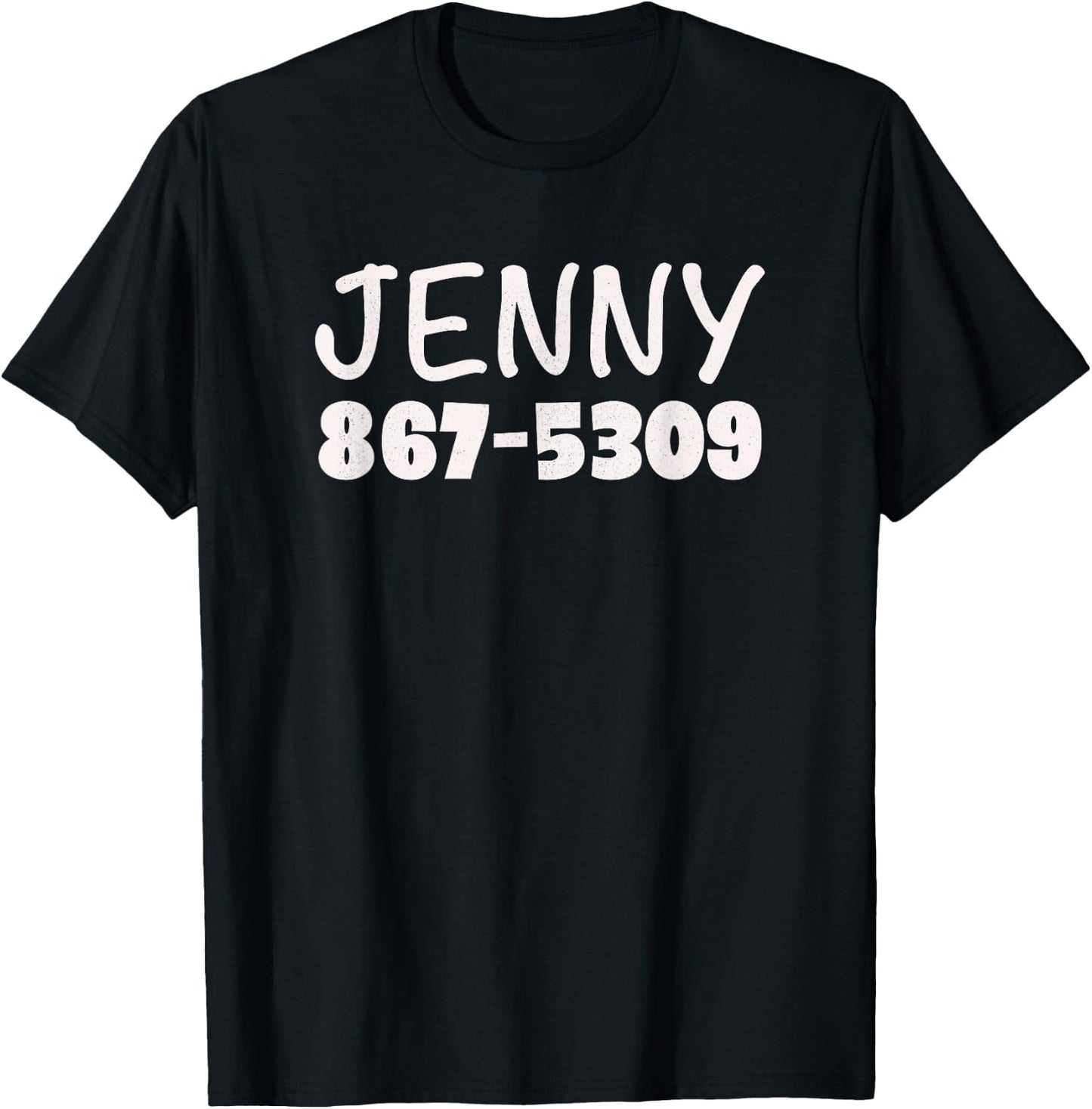 Jenny Phone Number 867-5309 Funny Rock Music T-Shirt - T-Shirt | Black