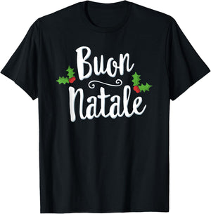 Buon Natale Christmas Italy Italian Merry Xmas T-Shirt - T-Shirt | Black