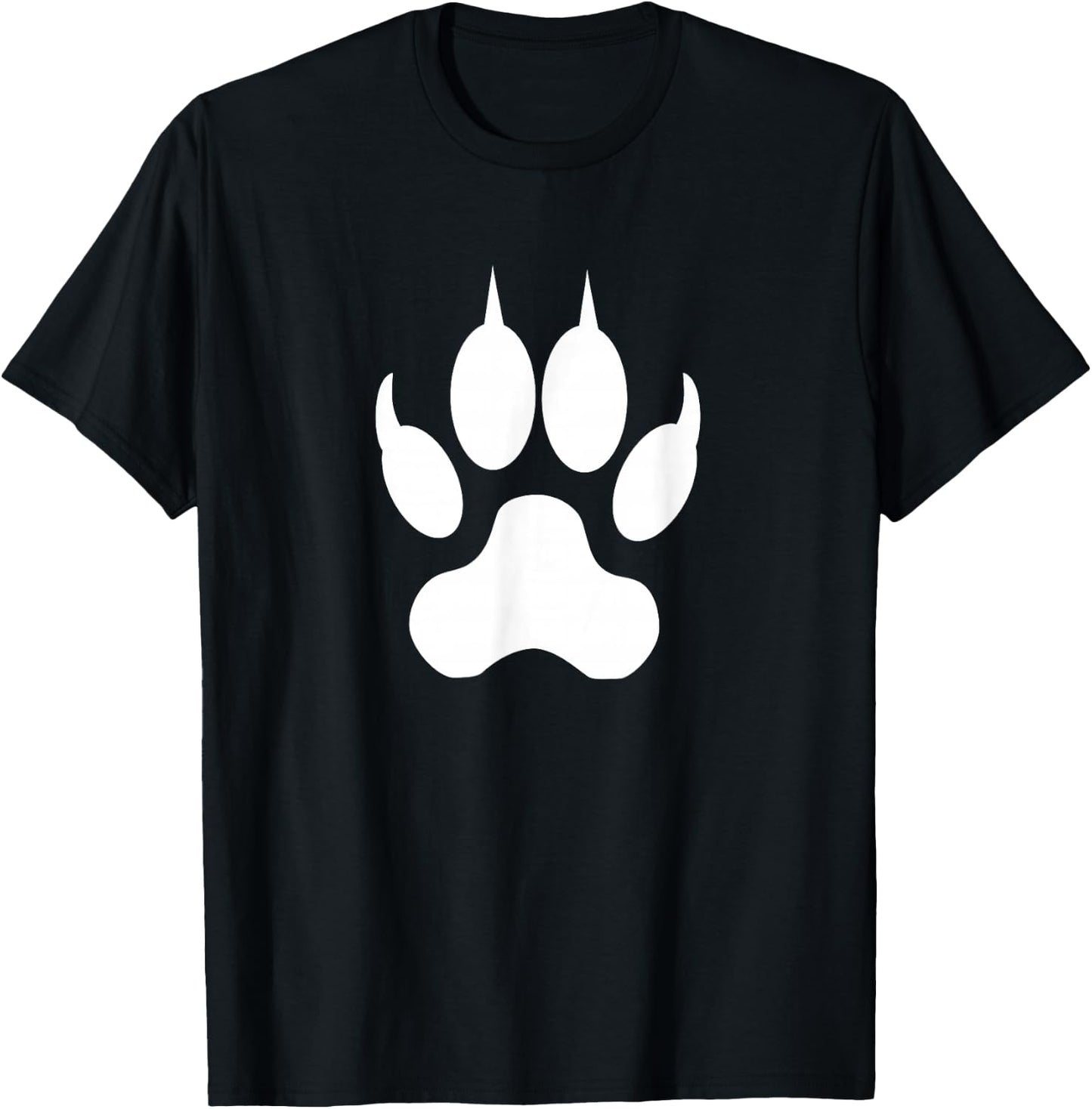 Wolf Paw Print T-Shirt - T-Shirt | Black