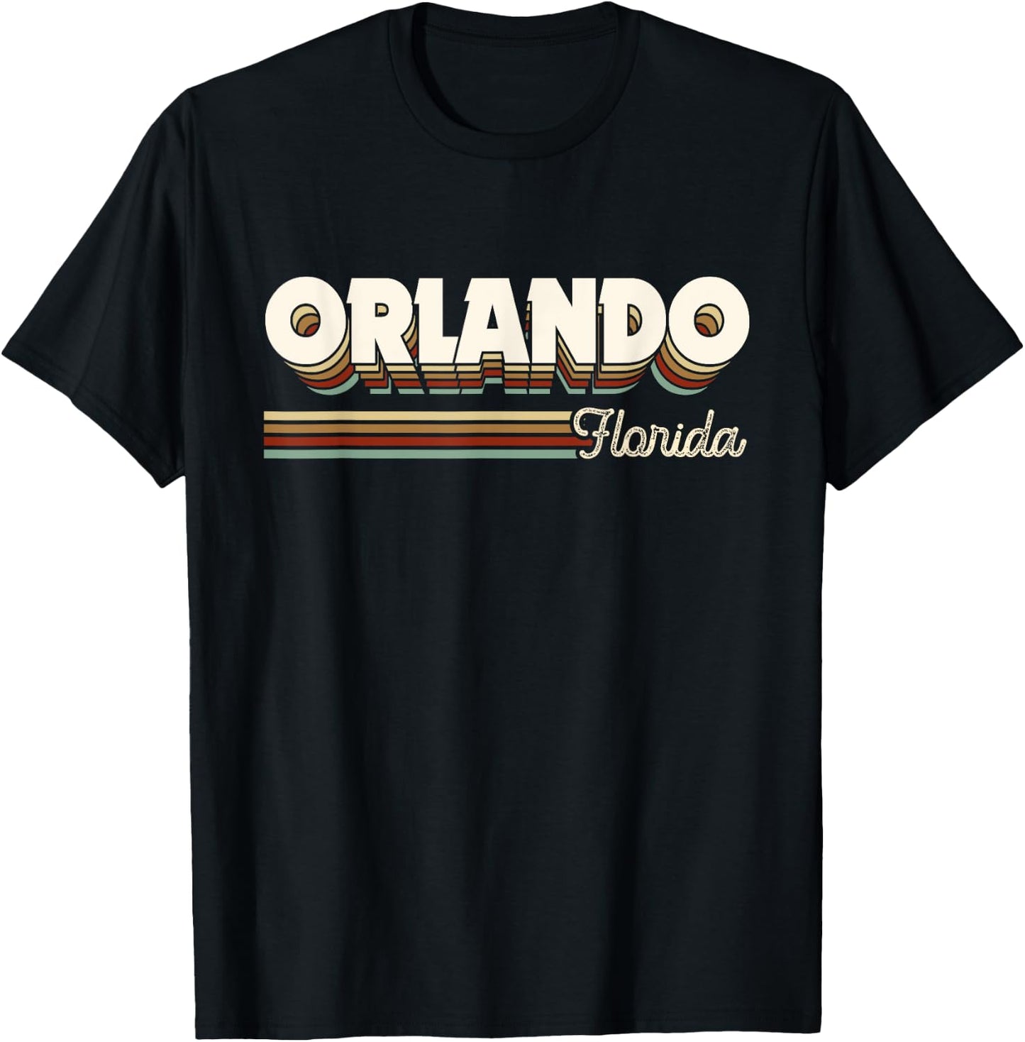 Orlando Florida Gifts Men Women Kids Retro Orlando Fl T-Shirt - T-Shirt | Black