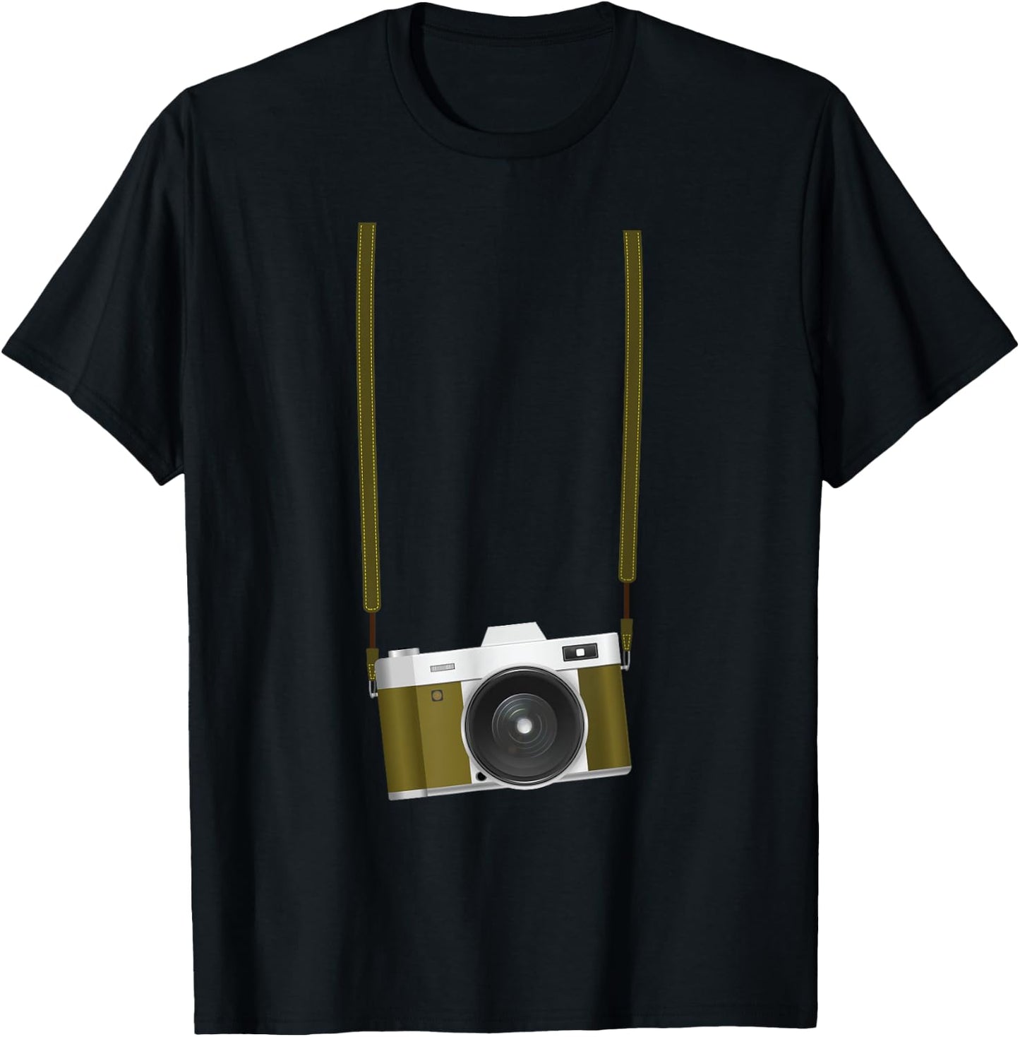 Fake Tourist Camera Design Holiday Vacation Photographer T-Shirt - T-Shirt | Black