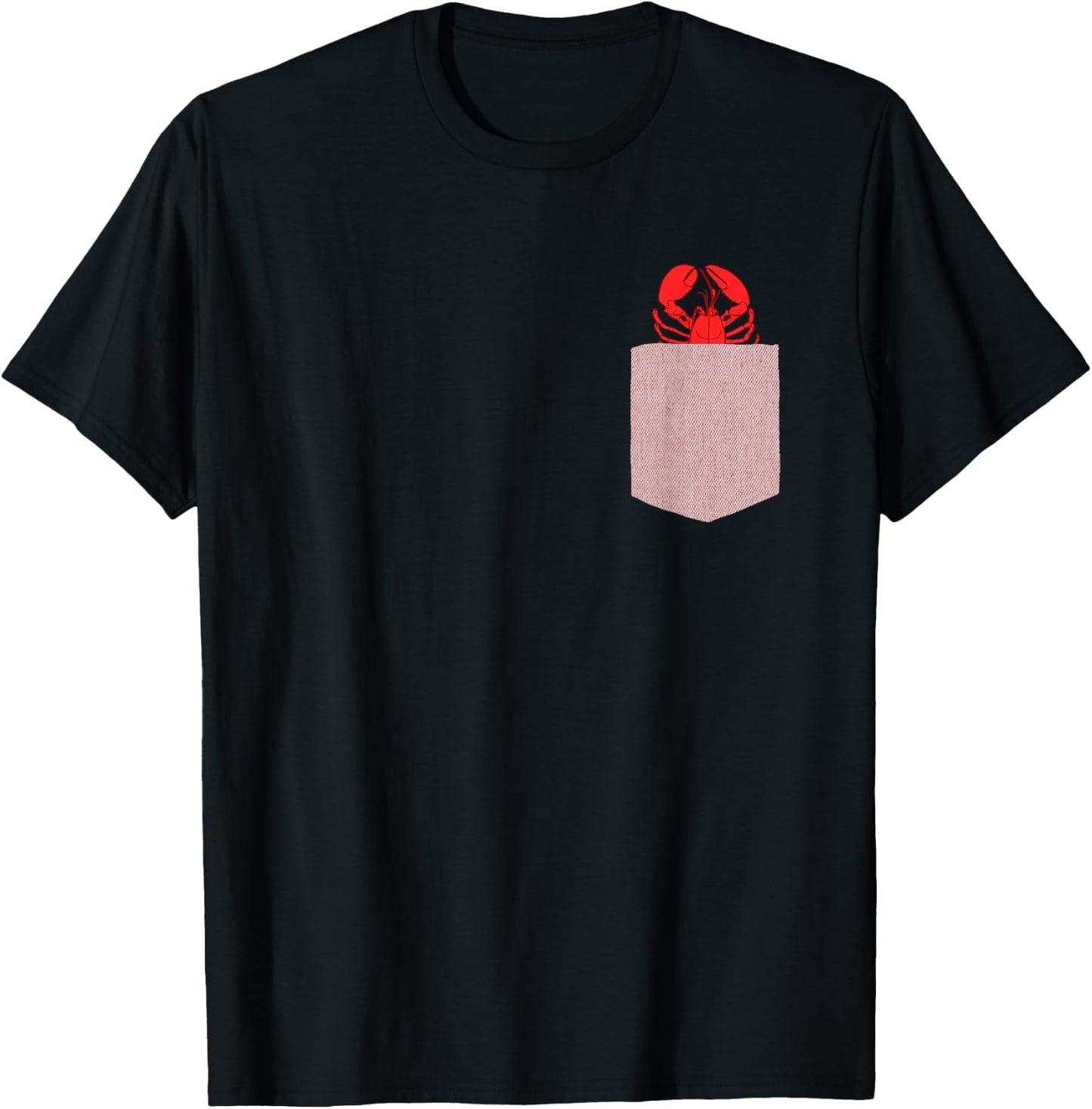 Lobster Design - Cute Pocket Animal Lobster T-Shirt - T-Shirt | Black