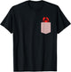 Lobster Design - Cute Pocket Animal Lobster T-Shirt - T-Shirt | Black