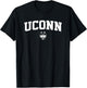 Uconn Huskies One Color Arch Logo T-Shirt - T-Shirt | Black
