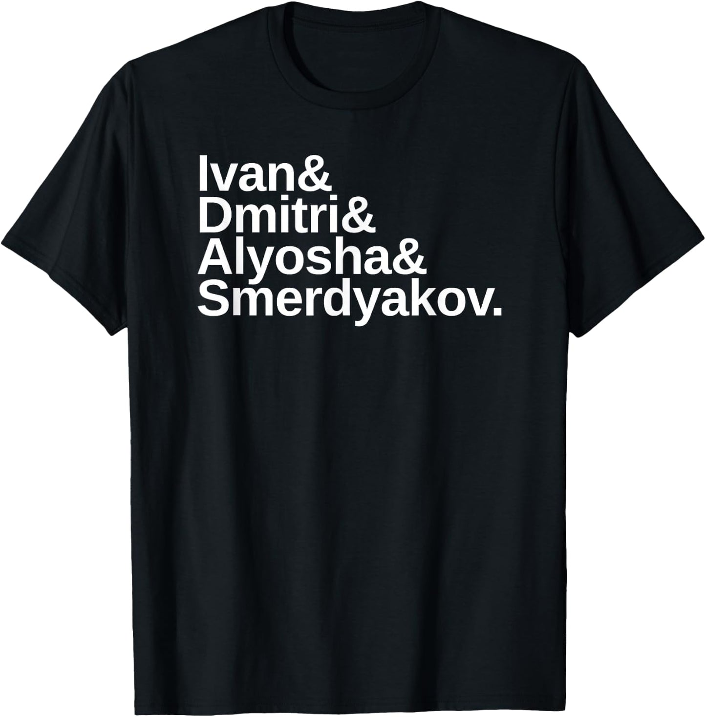 Kierkegaard Design Studio Dostoevsky The Brothers Karamazov Black Cotton 60% Polyester 40% Classic Fit Short Sleeve T-Shirt - T-Shirt | Black