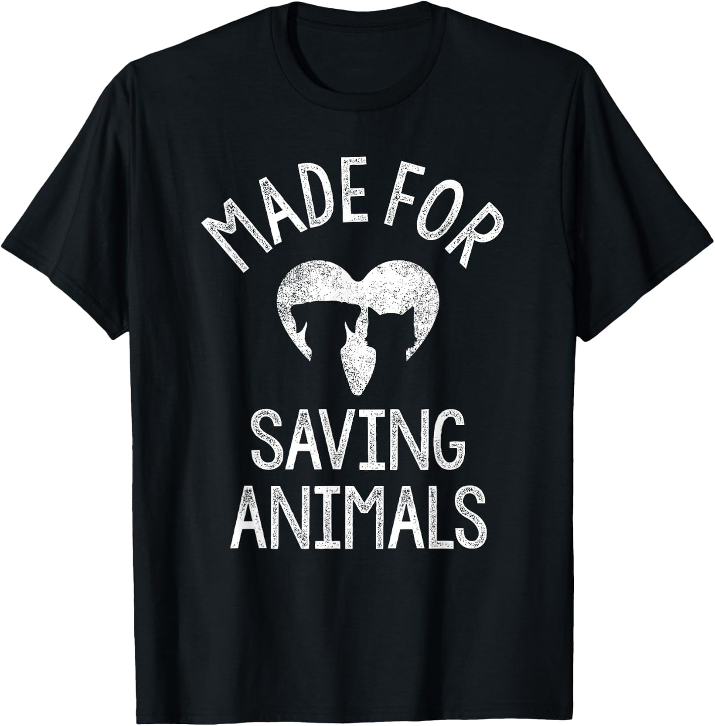 Made For Saving Animals Vet Student Vet Tech Veterinarian T-Shirt - T-Shirt | Black