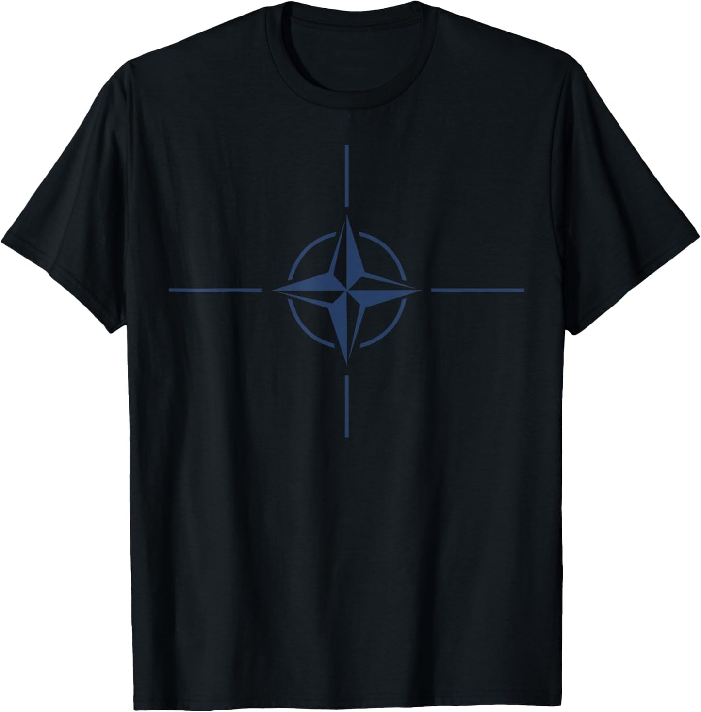 NATO insignia allied forces wind rose T-Shirt - T-Shirt | Black