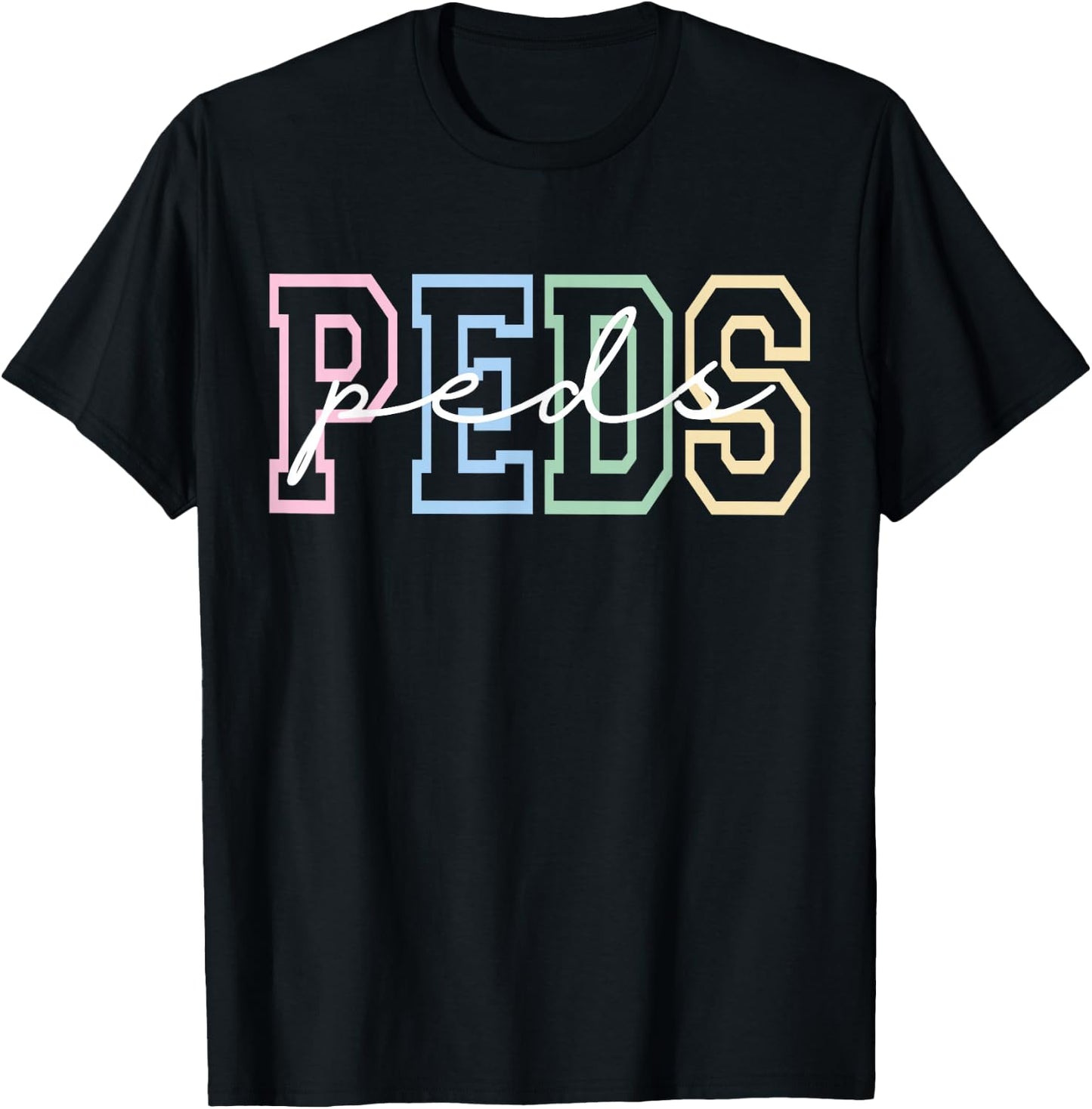 Women PEDS Classic Nurse Pediatric Professionals Nursing T-Shirt - T-Shirt | Black