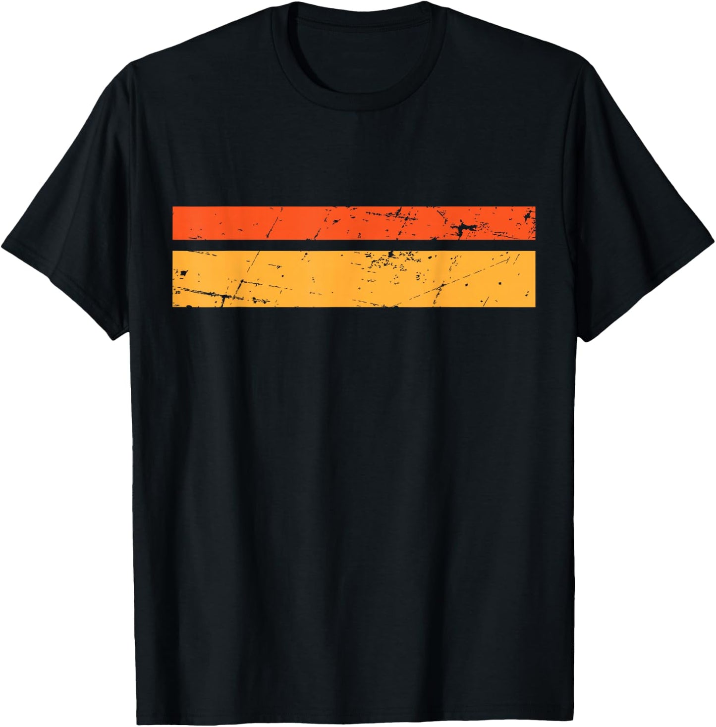 70s 80s Stripe T Shirt Distressed Cool Vintage Beach wear T-Shirt - T-Shirt | Black