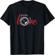 Photography T Shirt Love Photographer Gift T-Shirt - T-Shirt | Black