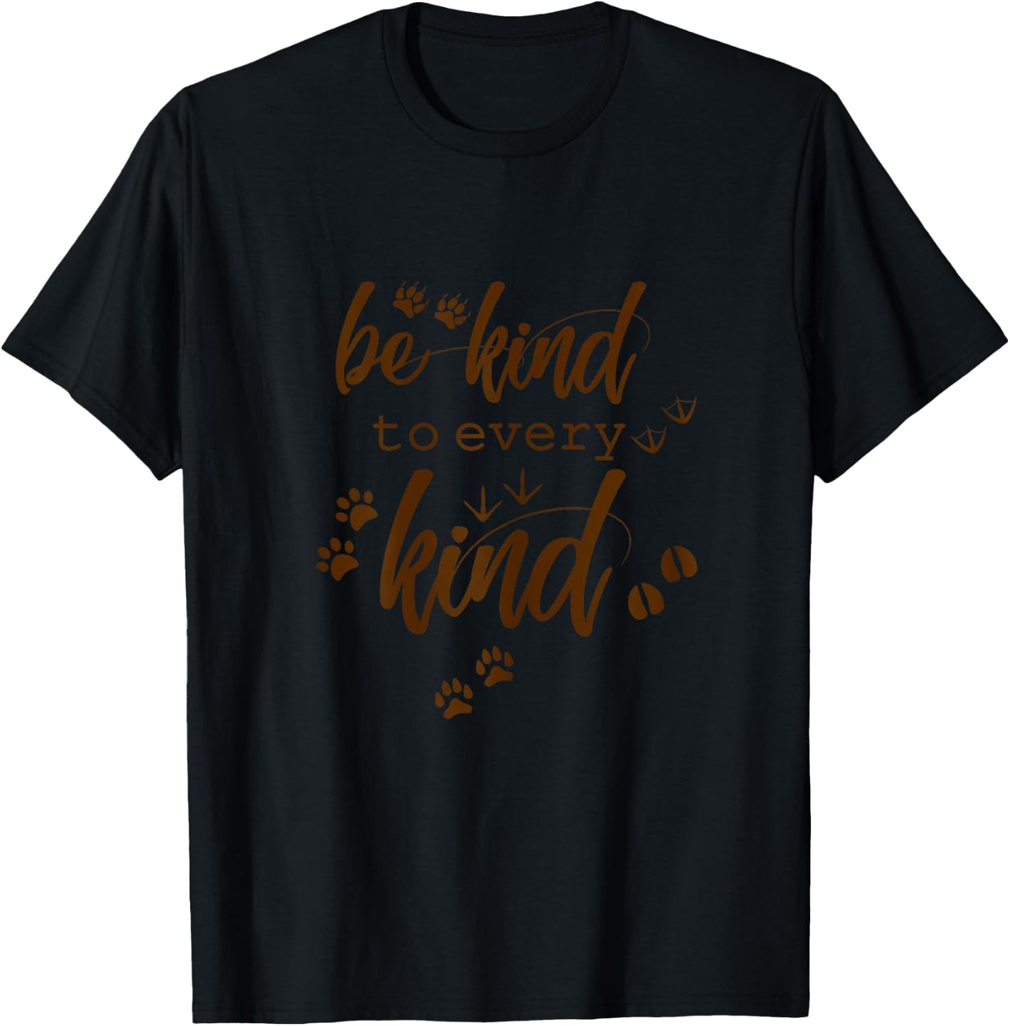 Be Kind To Every Kind VegetarianT-Shirt Farm Animals T-Shirt - T-Shirt | Black