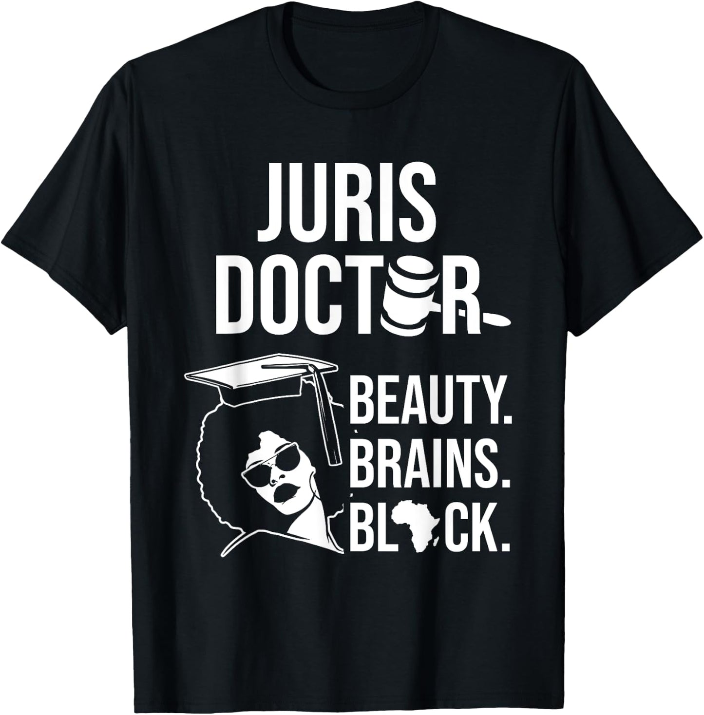 Juris Doctor of Jurisprudence Black Law School Graduation T-Shirt - T-Shirt | Black