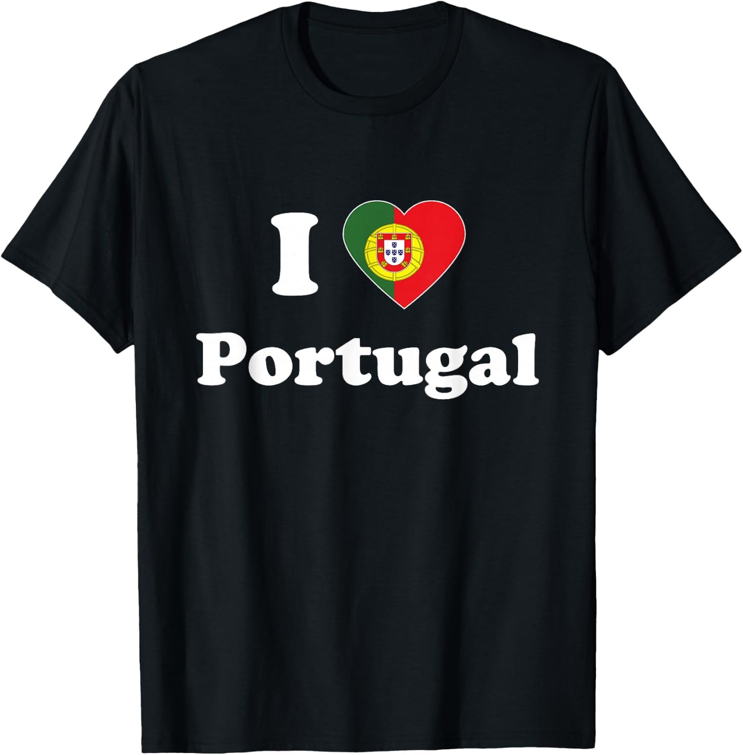 I Love Portugal I Heart Portugal Portugese T-Shirt - T-Shirt | Black