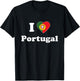 I Love Portugal I Heart Portugal Portugese T-Shirt - T-Shirt | Black