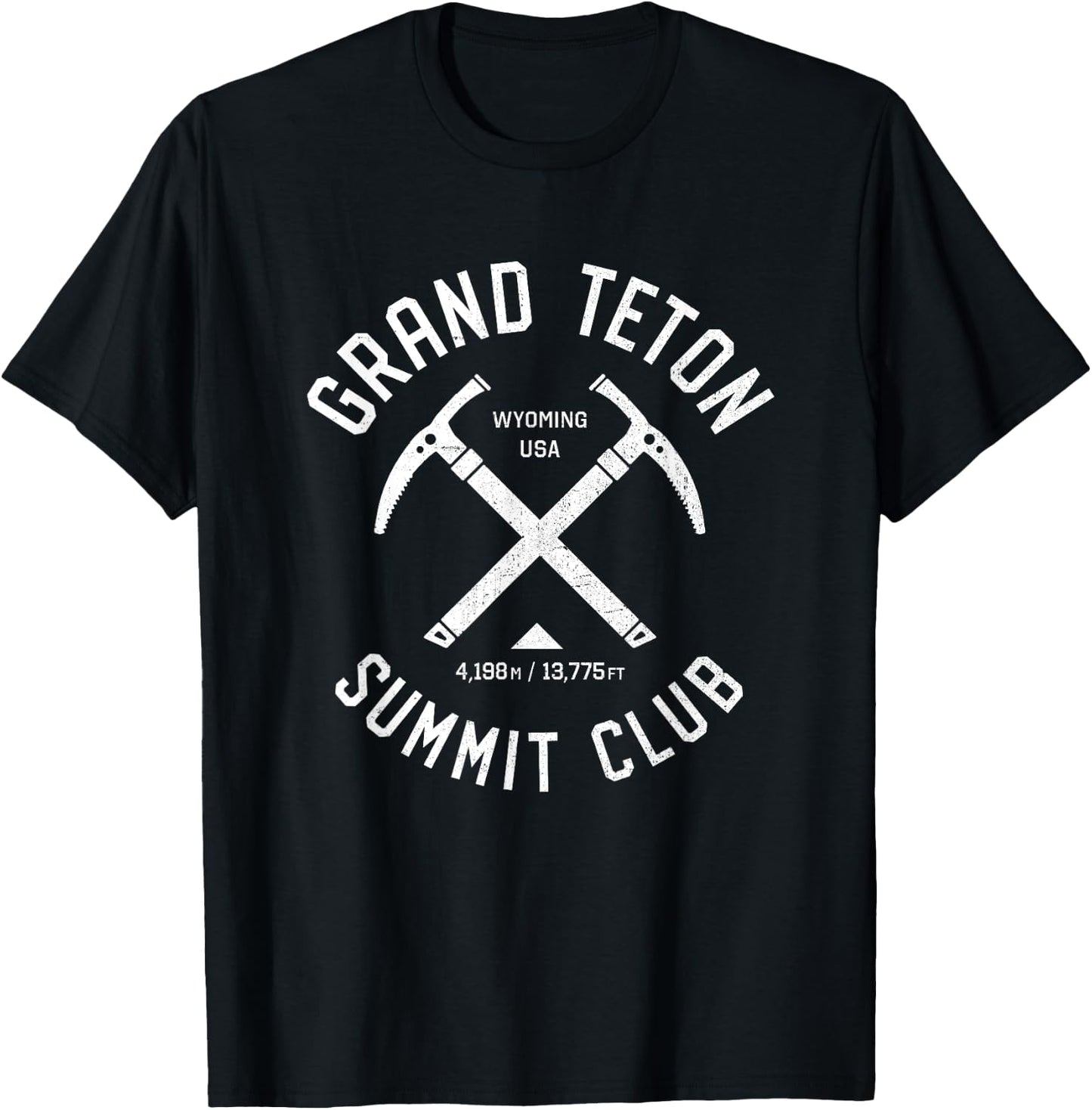 Grand Teton Summit Club | I climbed Grand Teton Wyoming T-Shirt - T-Shirt | Black