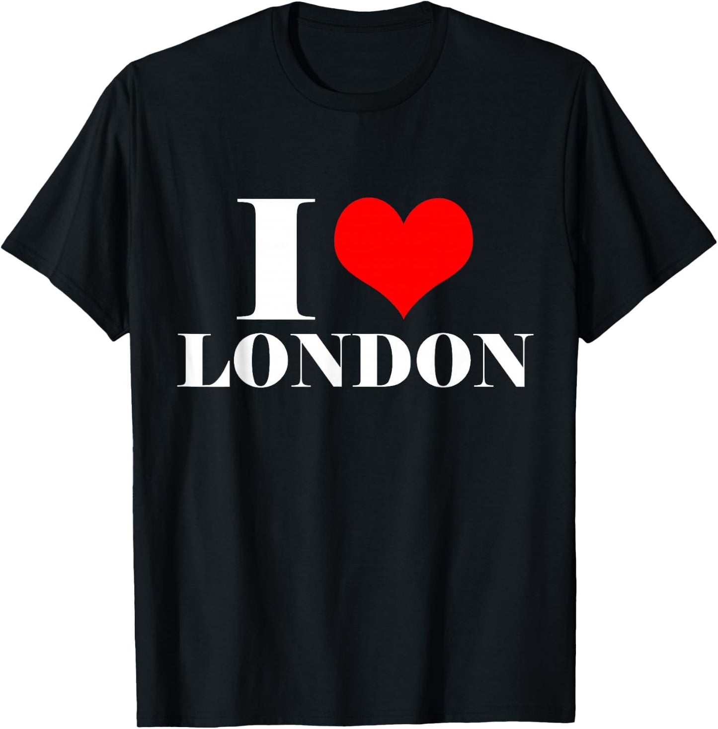 I Love London T Shirt, I Heart London Great Britain T-Shirt - T-Shirt | Black