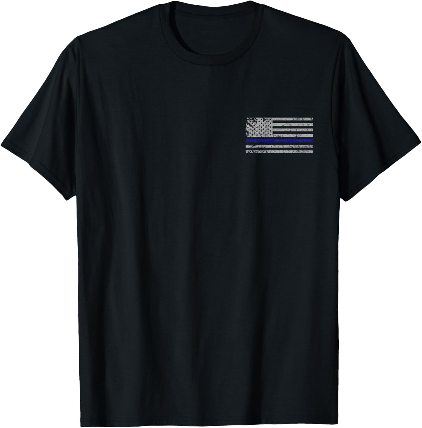 Thin Blue Line American Flag Police Support Women T-Shirt - T-Shirt | Black