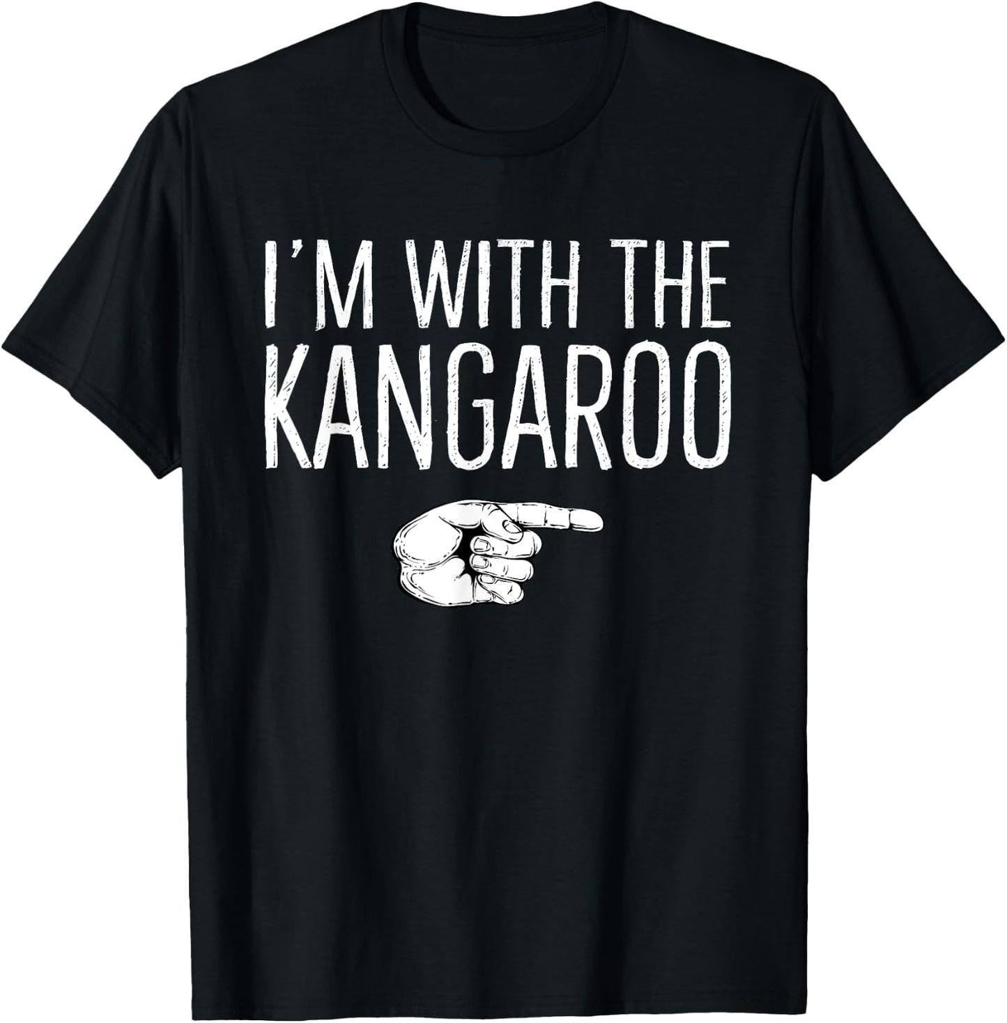I'm With The Kangaroo Matching Costume Lazy Halloween Party T-Shirt - T-Shirt | Black