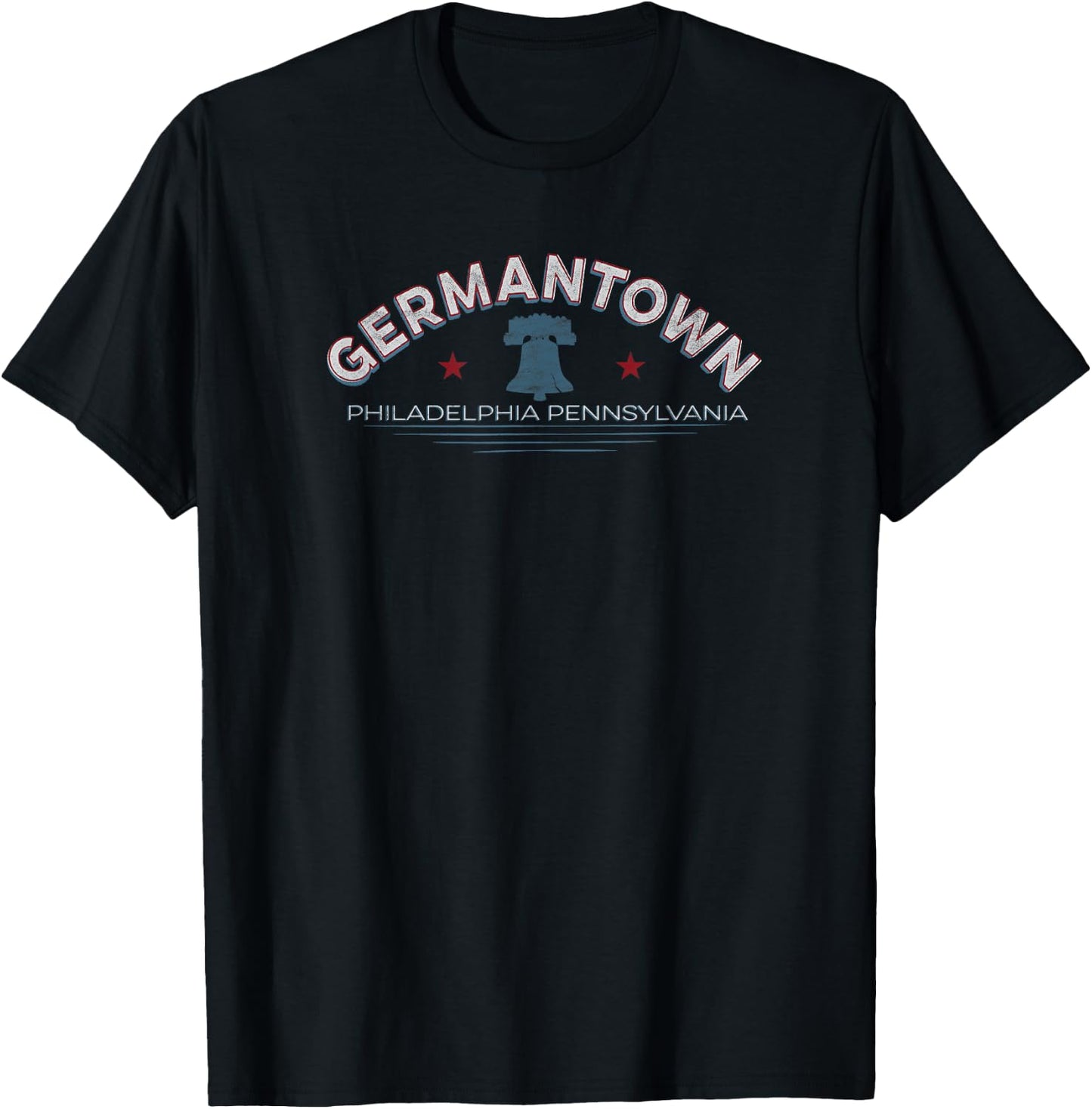 Germantown Philly Liberty Bell Phila Neighborhood T-Shirt - T-Shirt | Black