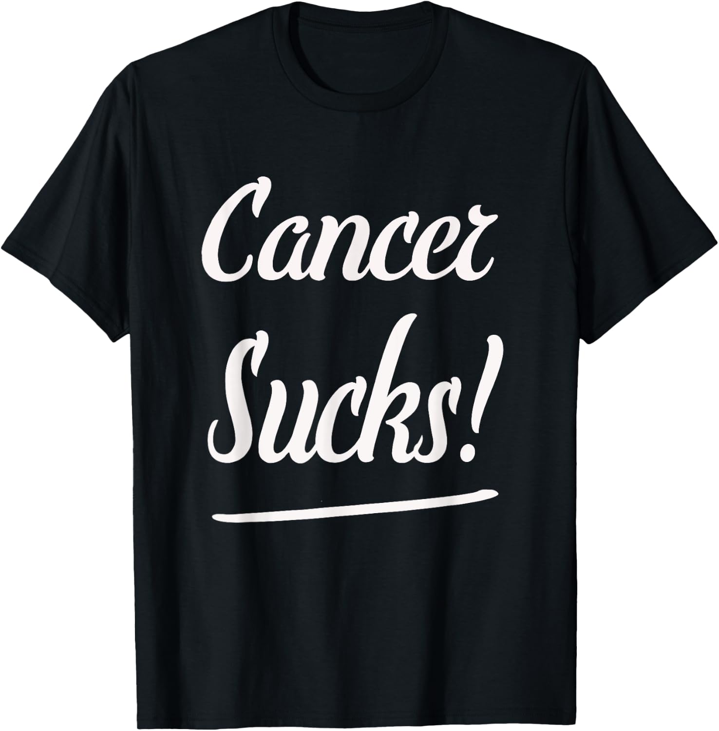Cancer Sucks! T Shirt- Classic Fit Cancer T Shirt T-Shirt - T-Shirt | Black