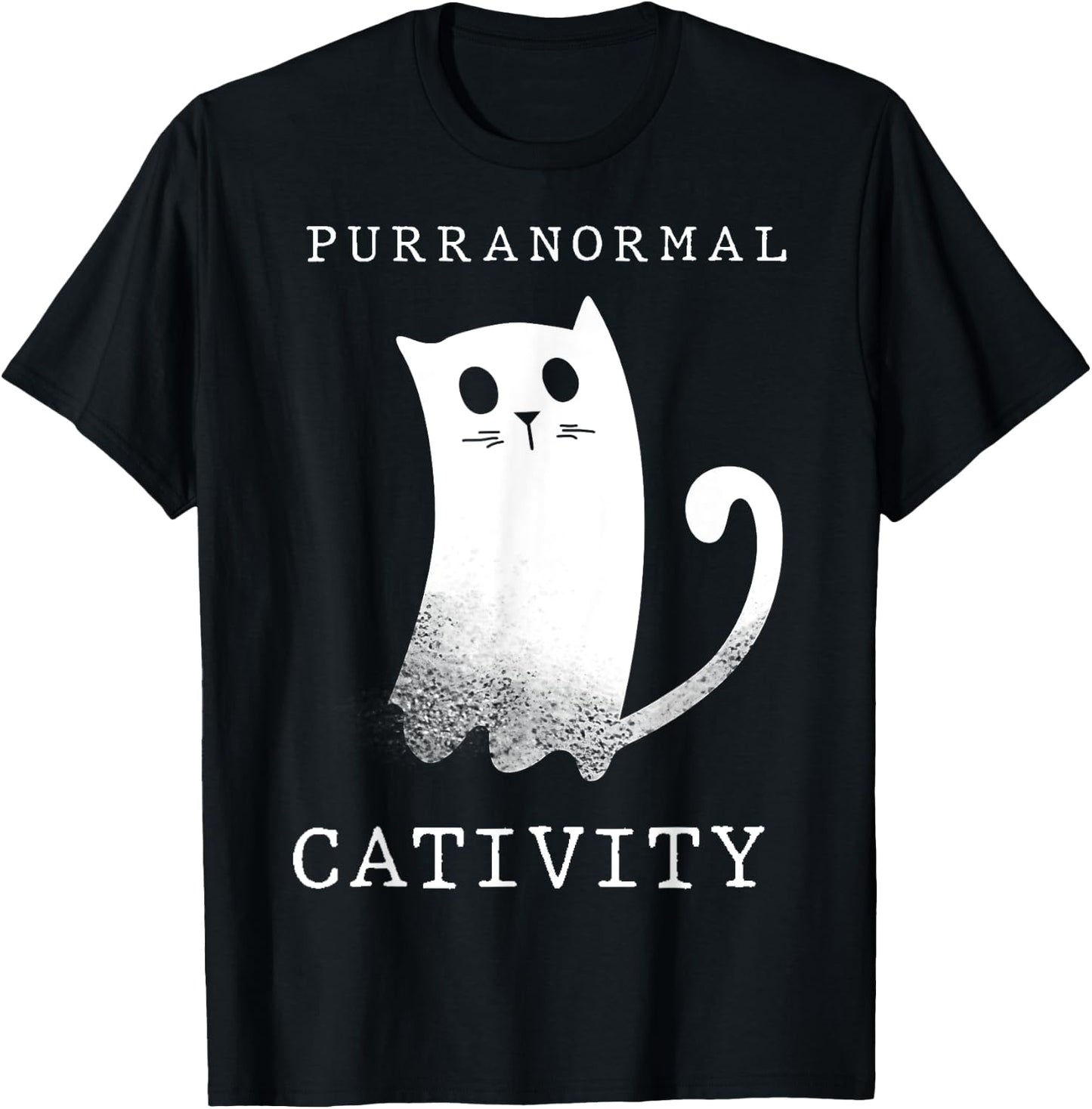 Purranormal Cativity Ghost Cat Shirt T-Shirt - T-Shirt | Black