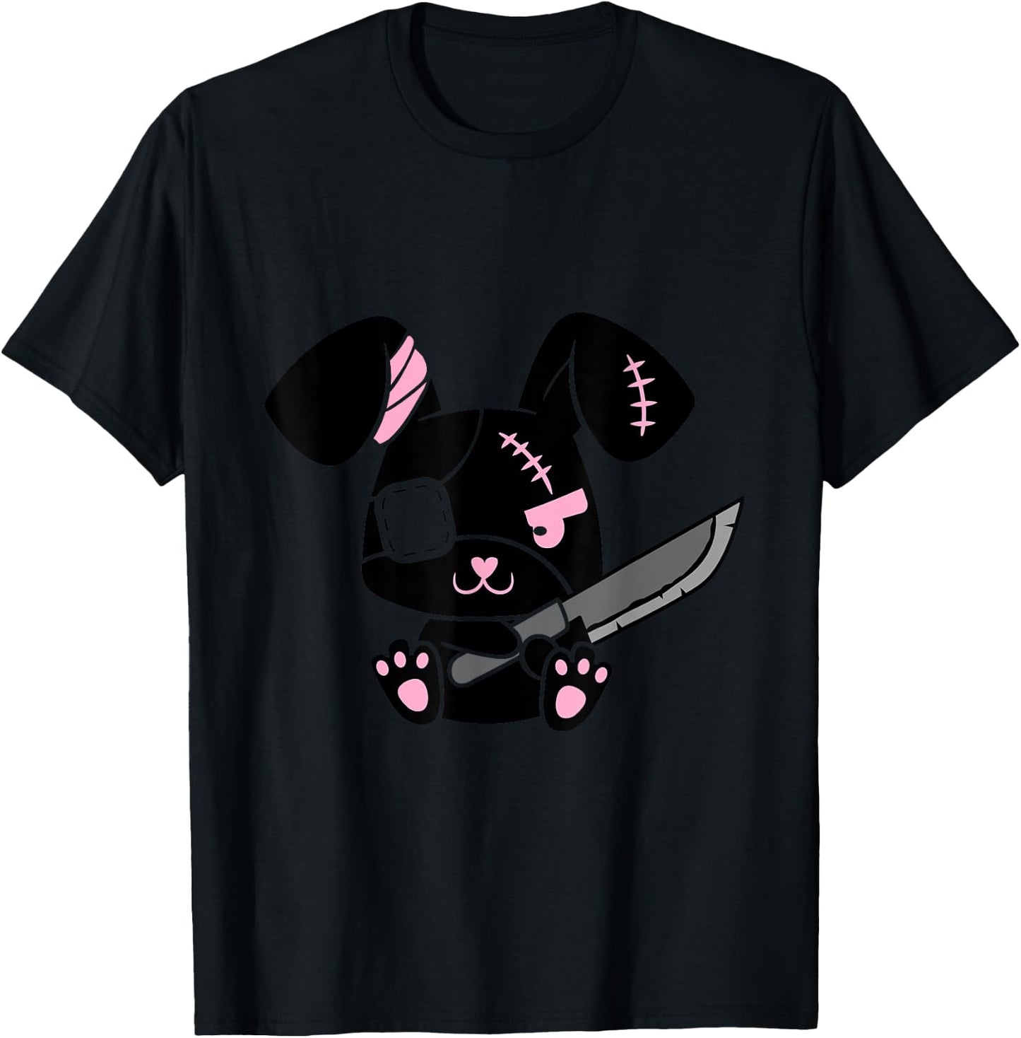 Kawaii Bunny Shirt - Menhera Pastel Goth T-Shirt - T-Shirt | Black