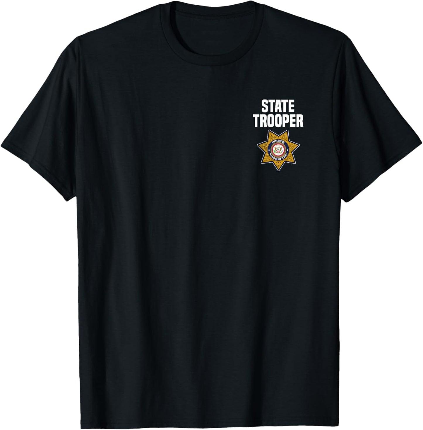 State Trooper Highway Patrol Police Officer Uniform T-Shirt - T-Shirt | Black