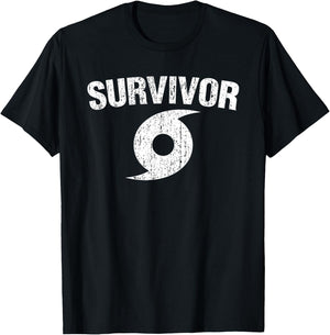 Hurricane Survivor Distressed T-Shirt - T-Shirt | Black