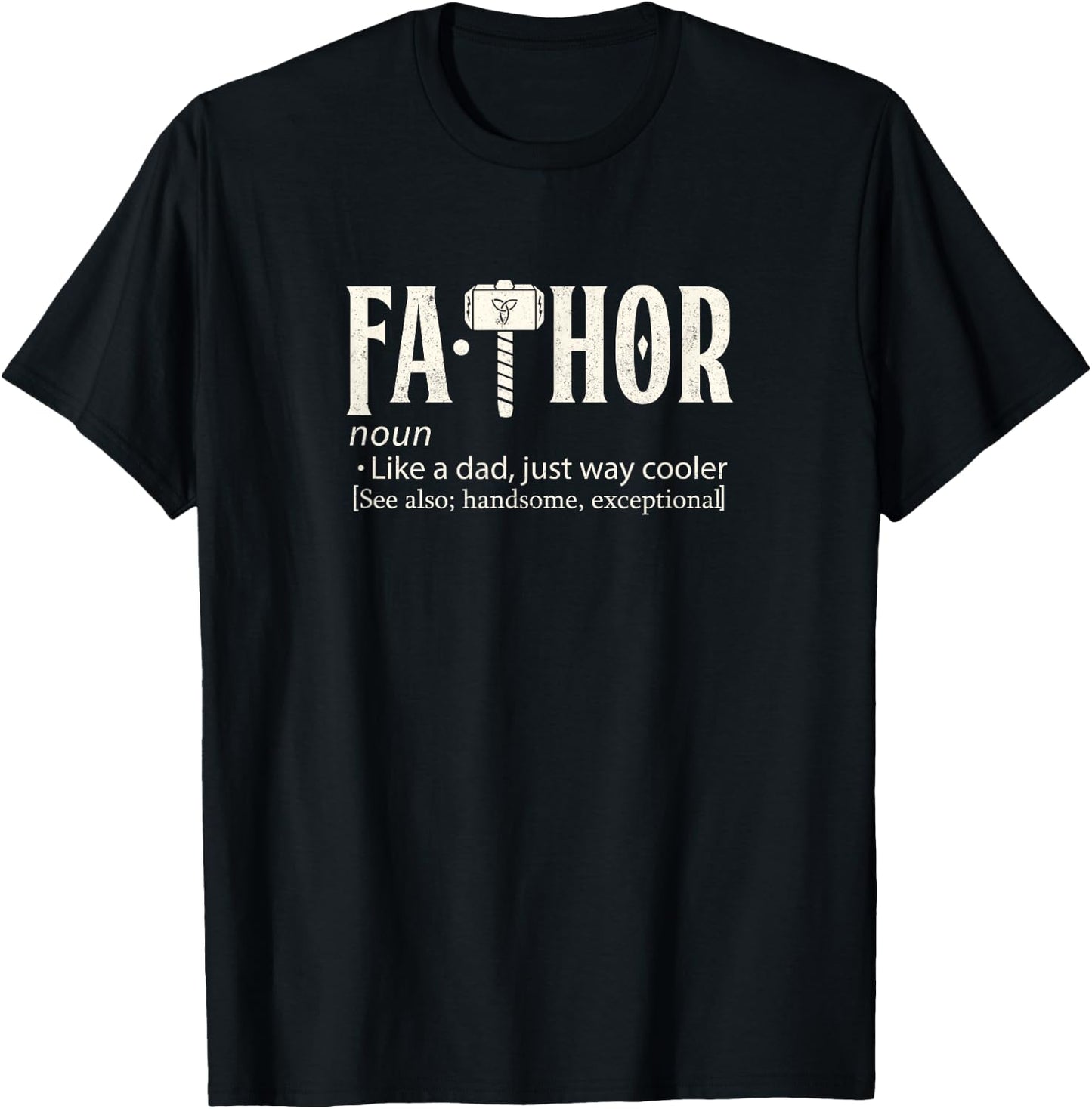 Fathers Day Gift Viking Thor T-Shirt - T-Shirt | Black